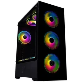 Hiditec Caja Gaming Semitorre Z20 Aura con Iluminación ARGB y Cristal Templado
